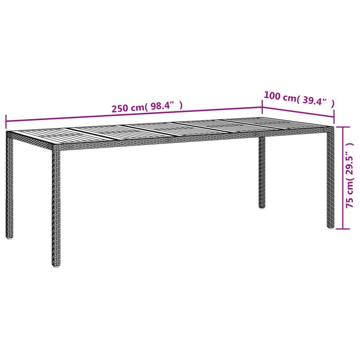 Set mobilier de grădină cu perne, 9 piese, negru, poliratan - WALTI WALTI