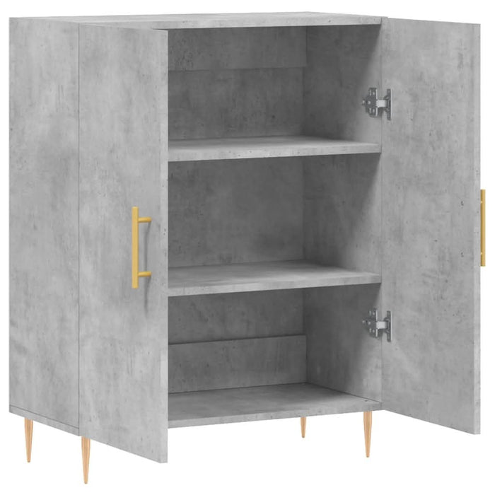 Servantă, gri beton, 69,5x34x90 cm, lemn compozit - WALTI WALTI