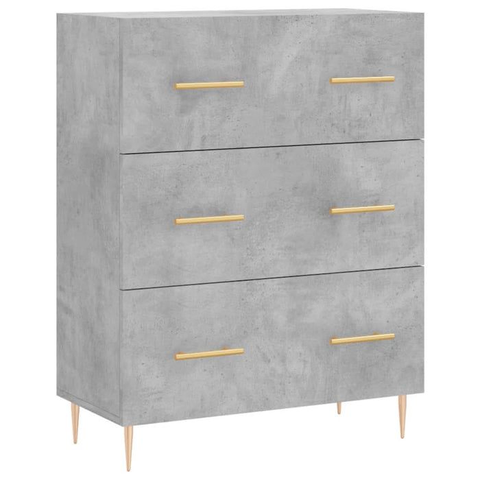 Servantă, gri beton, 69,5x34x90 cm, lemn compozit - WALTI WALTI