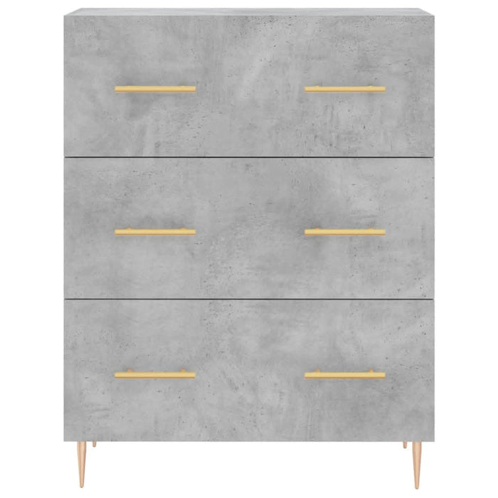 Servantă, gri beton, 69,5x34x90 cm, lemn compozit - WALTI WALTI