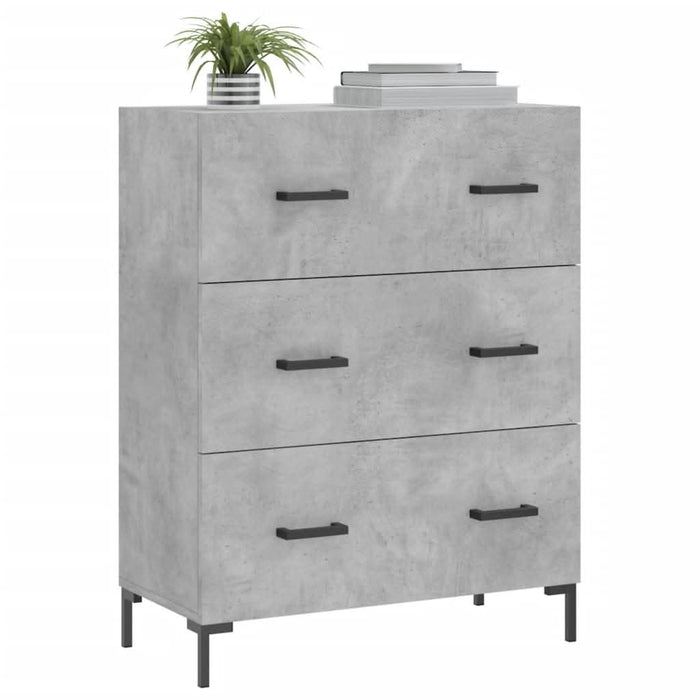 Servantă, gri beton, 69,5x34x90 cm, lemn compozit - WALTI WALTI
