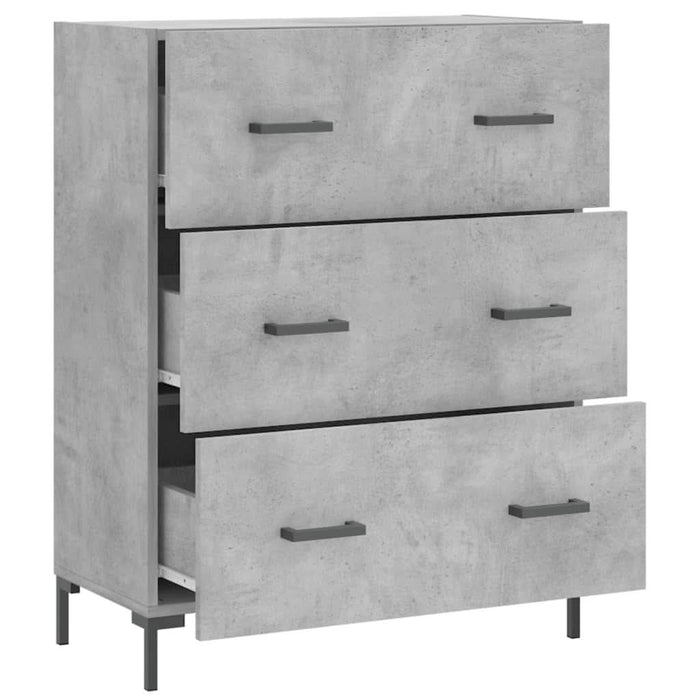 Servantă, gri beton, 69,5x34x90 cm, lemn compozit - WALTI WALTI