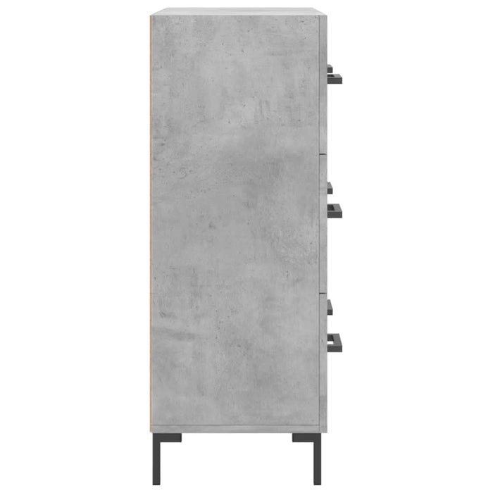 Servantă, gri beton, 69,5x34x90 cm, lemn compozit - WALTI WALTI