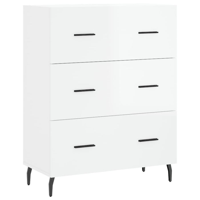 Servantă, alb extralucios, 69,5x34x90 cm, lemn compozit - WALTI WALTI