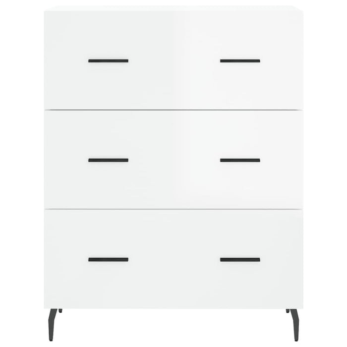 Servantă, alb extralucios, 69,5x34x90 cm, lemn compozit - WALTI WALTI