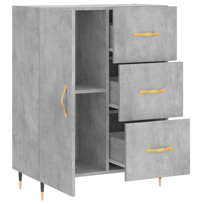 Servantă, gri beton, 69,5x34x90 cm, lemn compozit - WALTI WALTI