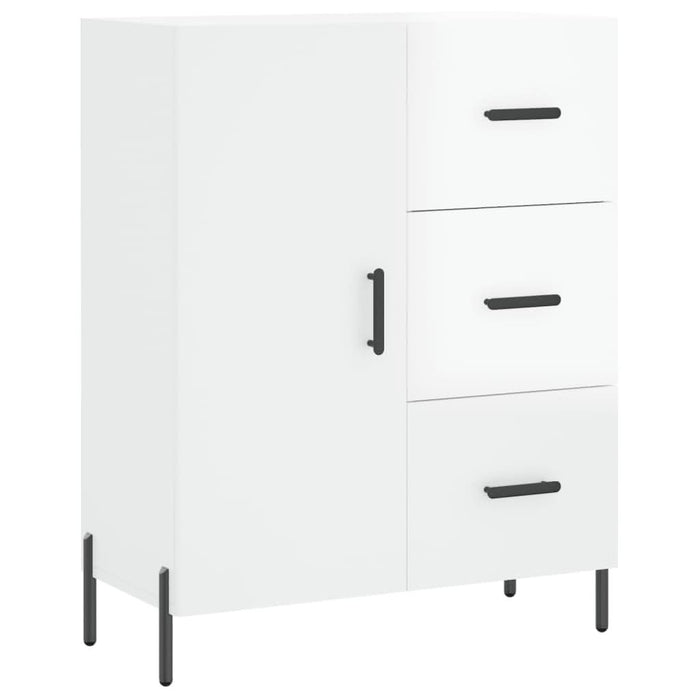 Servantă, alb extralucios, 69,5x34x90 cm, lemn compozit - WALTI WALTI