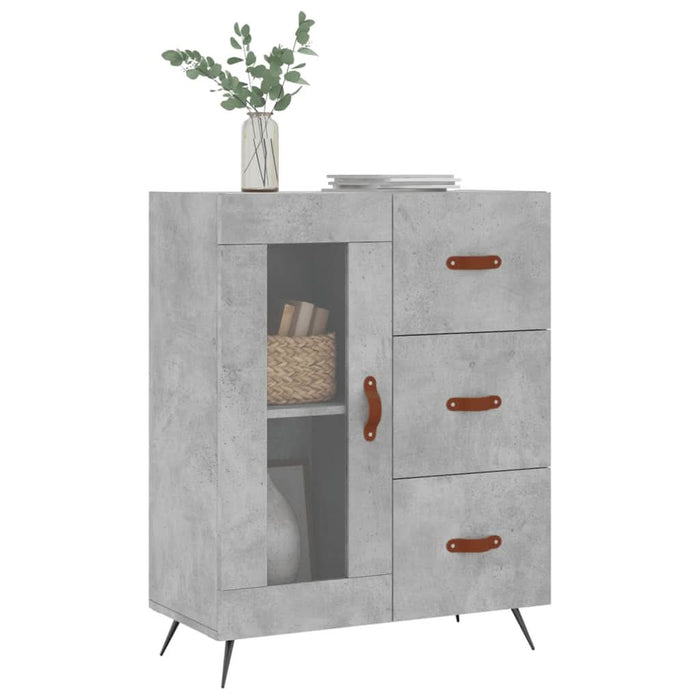 Servantă, gri beton, 69,5x34x90 cm, lemn compozit - WALTI WALTI