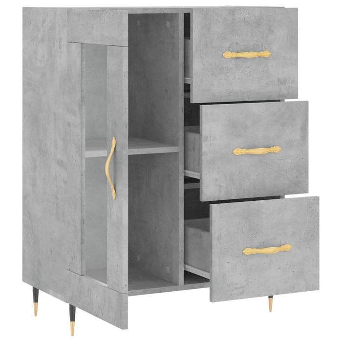 Servantă, gri beton, 69,5x34x90 cm, lemn compozit - WALTI WALTI