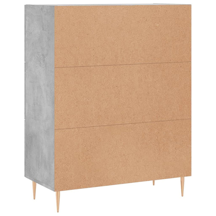 Servantă, gri beton, 69,5x34x90 cm, lemn compozit - WALTI WALTI