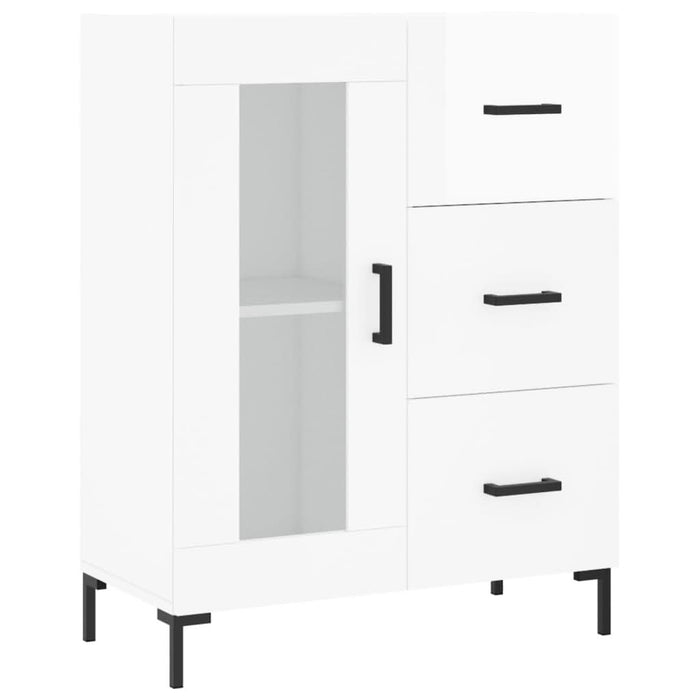 Servantă, alb extralucios, 69,5x34x90 cm, lemn compozit - WALTI WALTI