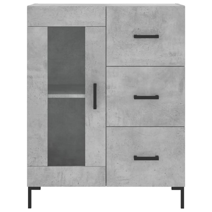 Servantă, gri beton, 69,5x34x90 cm, lemn compozit - WALTI WALTI