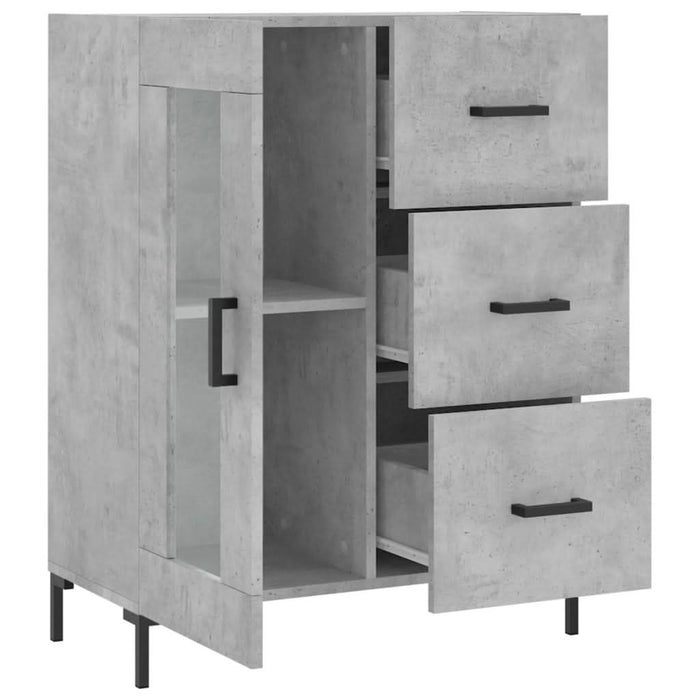 Servantă, gri beton, 69,5x34x90 cm, lemn compozit - WALTI WALTI