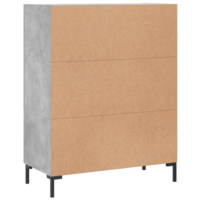 Servantă, gri beton, 69,5x34x90 cm, lemn compozit - WALTI WALTI