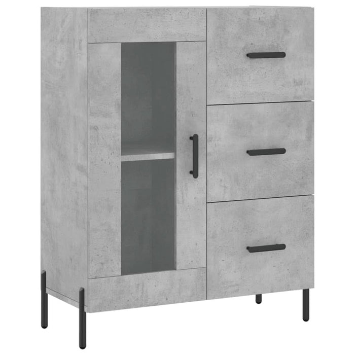 Servantă, gri beton, 69,5x34x90 cm, lemn compozit - WALTI WALTI