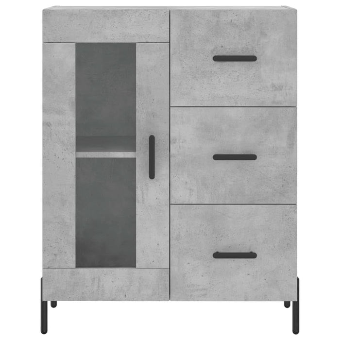 Servantă, gri beton, 69,5x34x90 cm, lemn compozit - WALTI WALTI