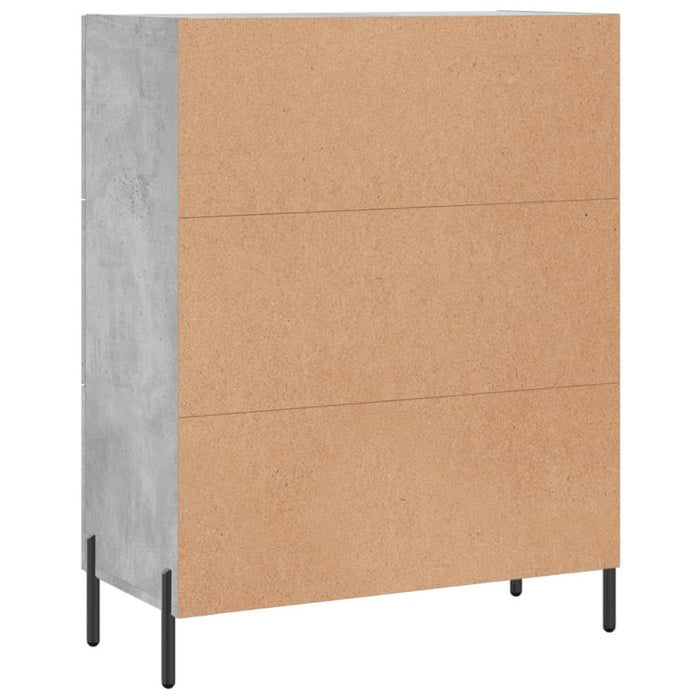Servantă, gri beton, 69,5x34x90 cm, lemn compozit - WALTI WALTI