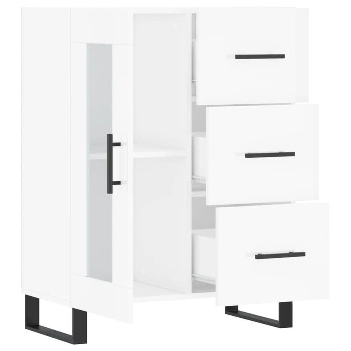 Servantă, alb extralucios, 69,5x34x90 cm, lemn compozit - WALTI WALTI