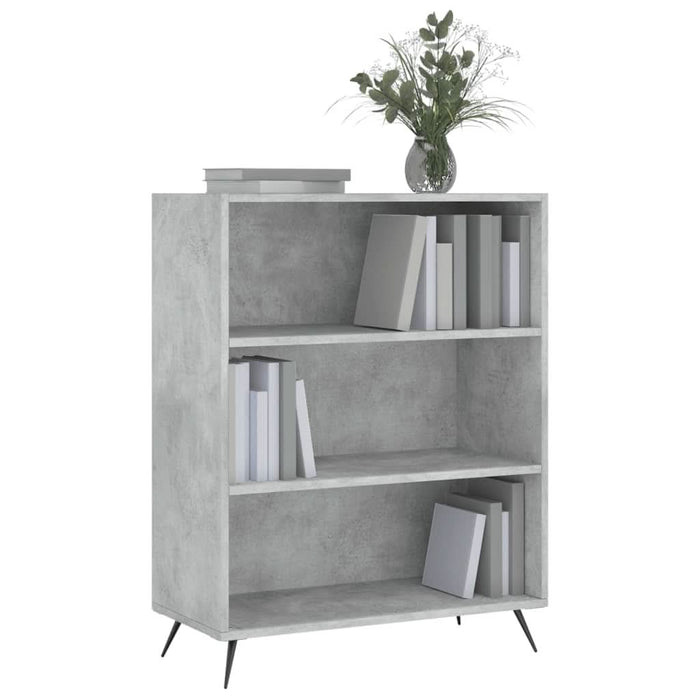 Bibliotecă, gri beton, 69,5x32,5x90 cm, lemn compozit - WALTI WALTI