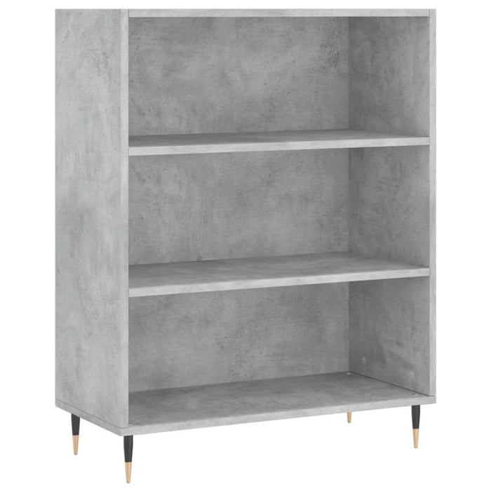 Bibliotecă, gri beton, 69,5x32,5x90 cm, lemn compozit - WALTI WALTI