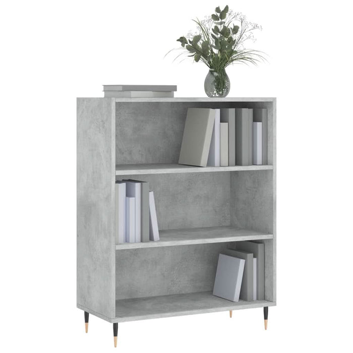 Bibliotecă, gri beton, 69,5x32,5x90 cm, lemn compozit - WALTI WALTI
