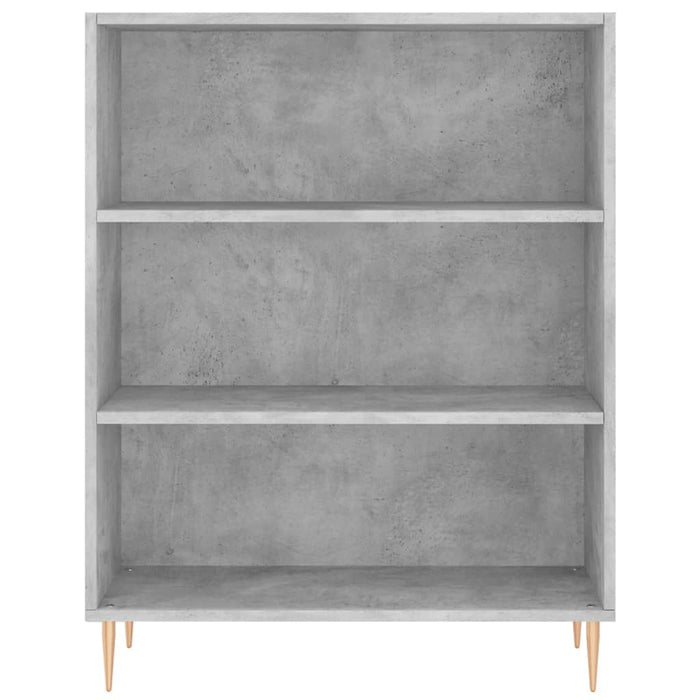 Bibliotecă, gri beton, 69,5x32,5x90 cm, lemn compozit - WALTI WALTI