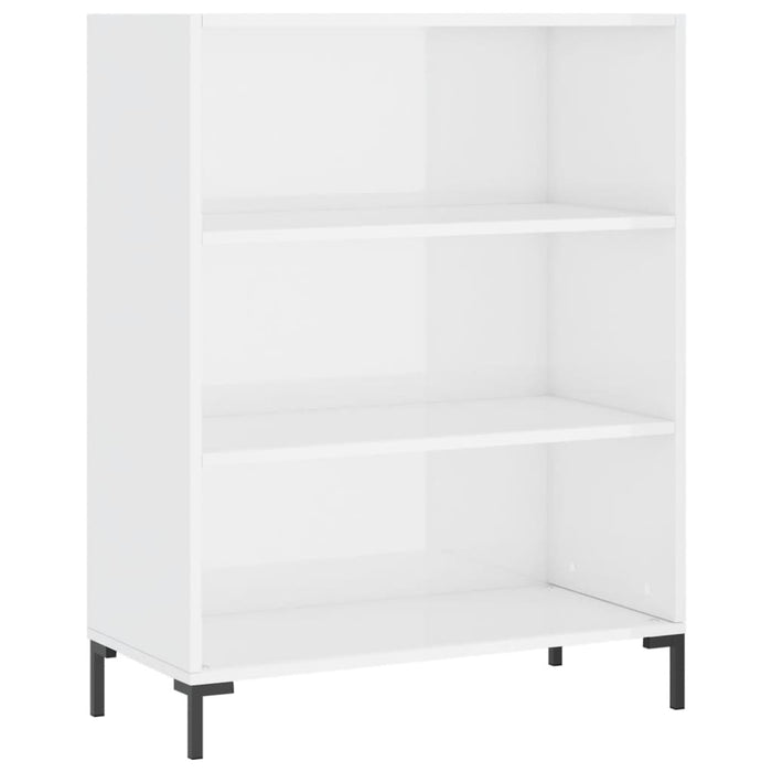 Bibliotecă, alb extralucios, 69,5x32,5x90 cm, lemn prelucrat - WALTI WALTI