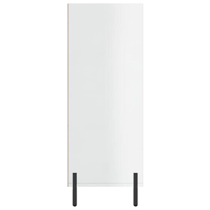 Dulap cu rafturi alb extralucios 69,5x32,5x90 cm lemn compozit - WALTI WALTI