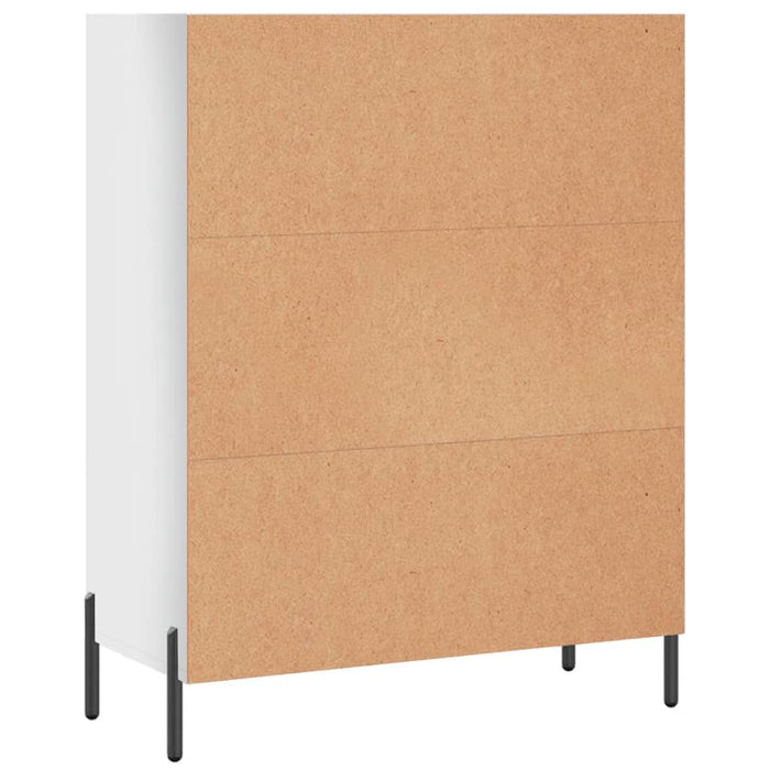 Dulap cu rafturi alb extralucios 69,5x32,5x90 cm lemn compozit - WALTI WALTI