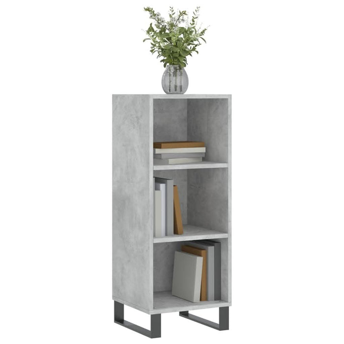 Servantă, gri beton, 34,5x32,5x90 cm, lemn prelucrat - WALTI WALTI