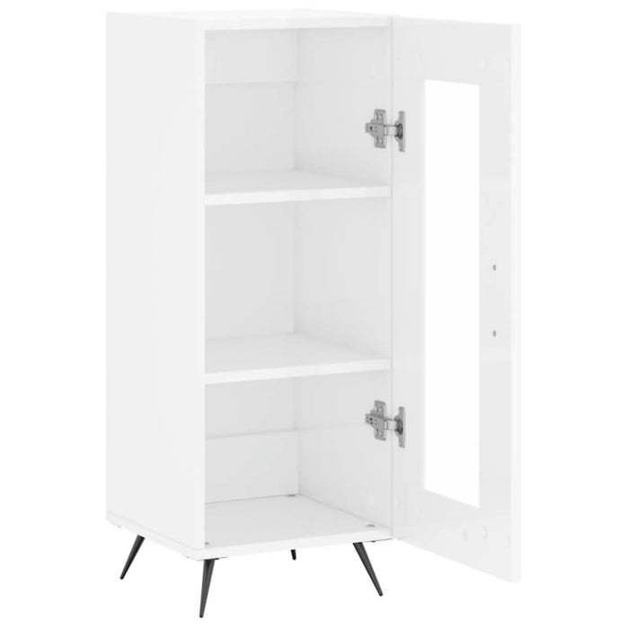 Servantă, alb extralucios, 34,5x34x90 cm, lemn compozit - WALTI WALTI