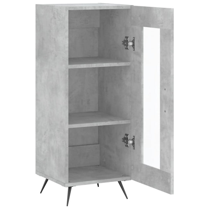 Servantă, gri beton, 34,5x34x90 cm, lemn compozit - WALTI WALTI