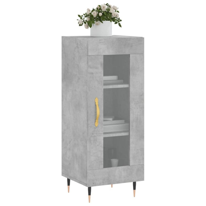 Servantă, gri beton, 34,5x34x90 cm, lemn compozit - WALTI WALTI