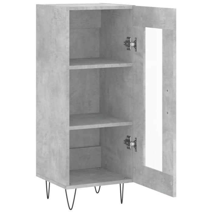 Servantă, gri beton, 34,5x34x90 cm, lemn compozit - WALTI WALTI