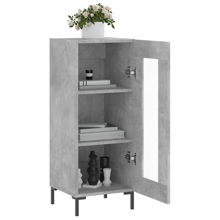 Servantă, gri beton, 34,5x34x90 cm, lemn compozit - WALTI WALTI