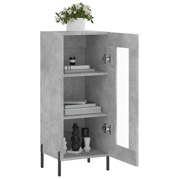 Servantă, gri beton, 34,5x34x90 cm, lemn compozit - WALTI WALTI