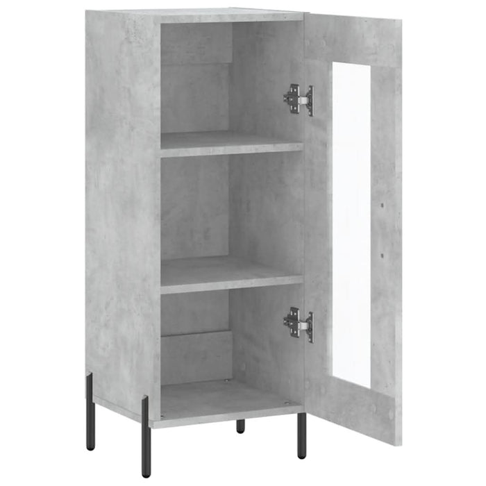 Servantă, gri beton, 34,5x34x90 cm, lemn compozit - WALTI WALTI