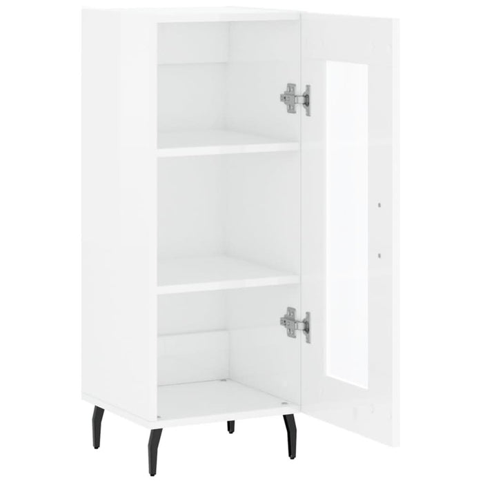 Servantă, alb extralucios, 34,5x34x90 cm, lemn compozit - WALTI WALTI