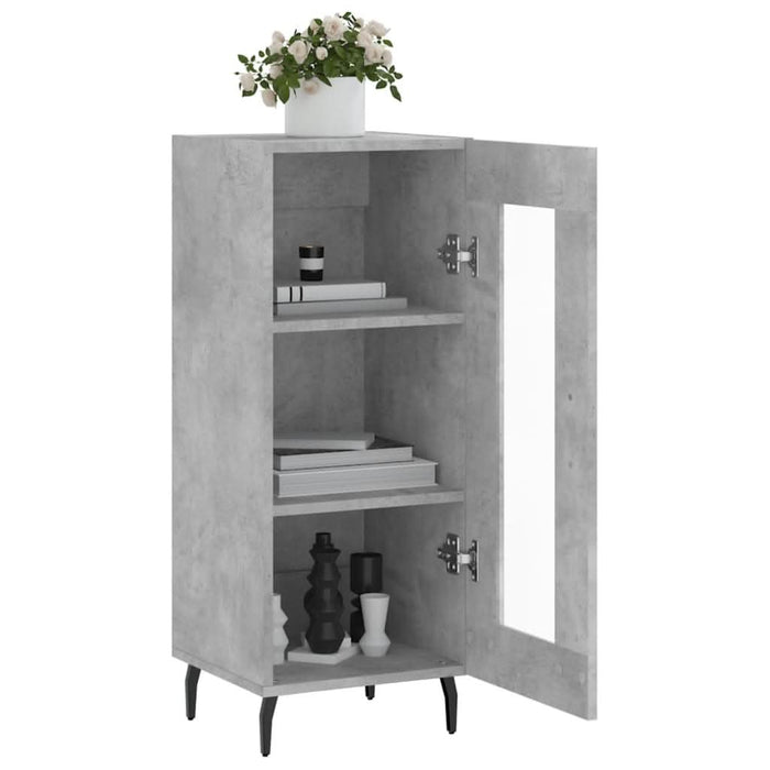 Servantă, gri beton, 34,5x34x90 cm, lemn compozit - WALTI WALTI