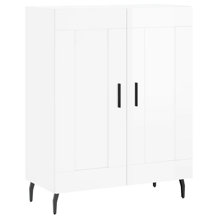 Servantă, alb extralucios, 69,5x34x90 cm, lemn compozit - WALTI WALTI