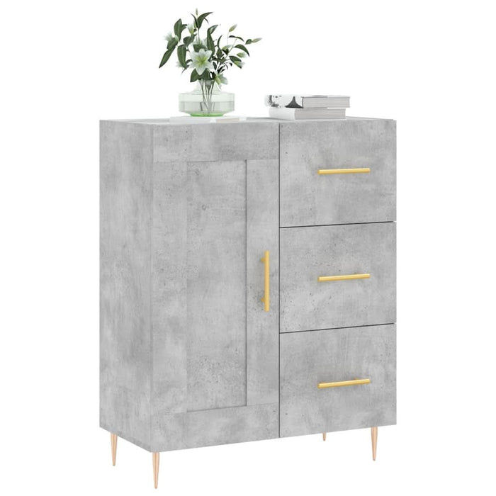 Servantă, gri beton, 69,5x34x90 cm, lemn compozit - WALTI WALTI