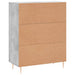 Servantă, gri beton, 69,5x34x90 cm, lemn compozit - WALTI WALTI