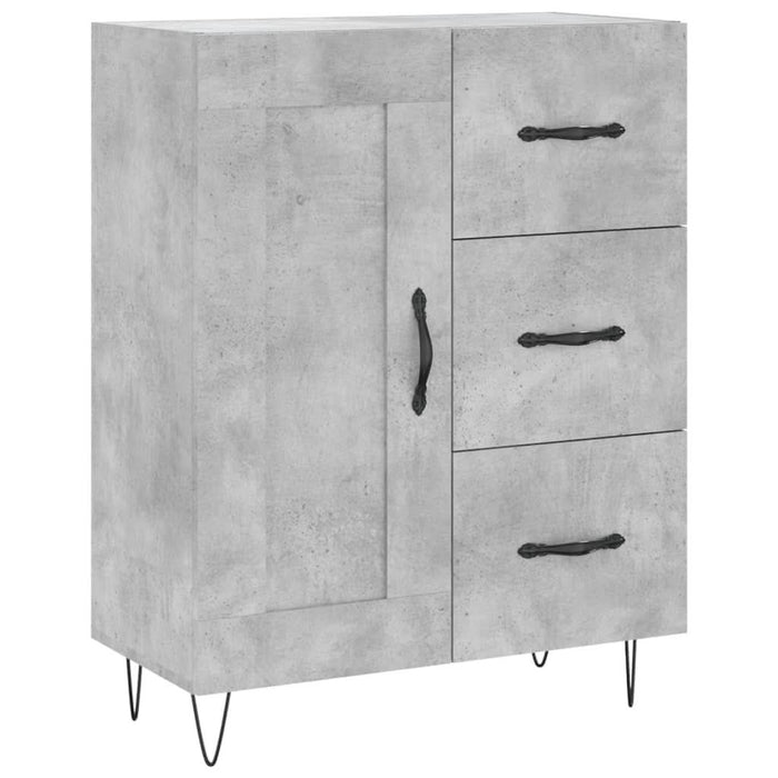 Servantă, gri beton, 69,5x34x90 cm, lemn compozit - WALTI WALTI