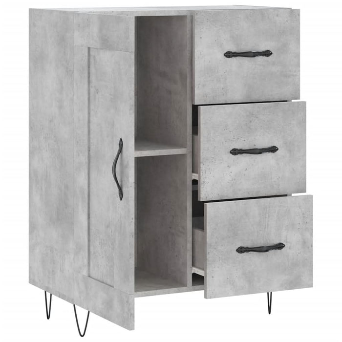 Servantă, gri beton, 69,5x34x90 cm, lemn compozit - WALTI WALTI