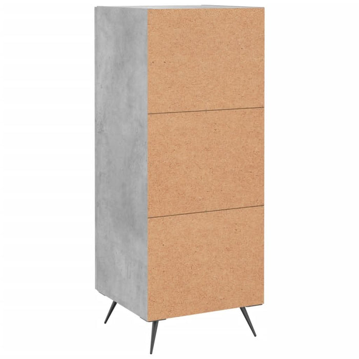 Servantă, gri beton, 34,5x34x90 cm, lemn compozit - WALTI WALTI