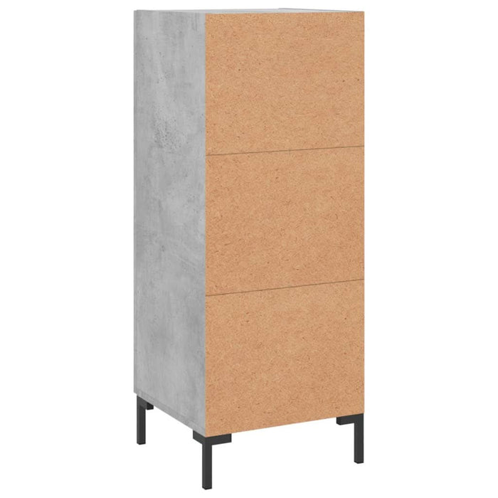 Servantă, gri beton, 34,5x34x90 cm, lemn compozit - WALTI WALTI