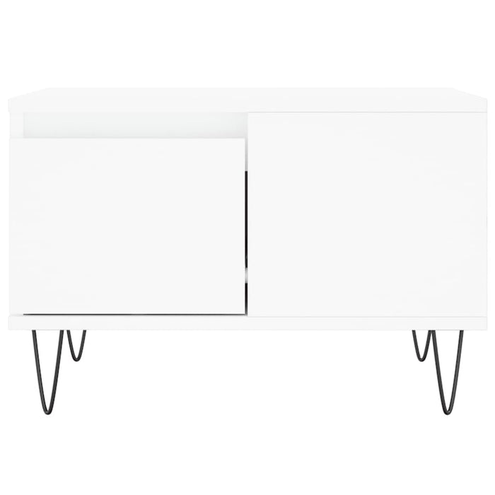 Măsuță de cafea, alb, 55x55x36,5 cm, lemn prelucrat - WALTI WALTI