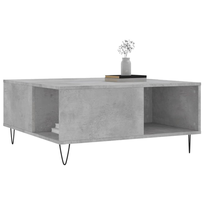Măsuță de cafea, gri beton, 80x80x36,5 cm, lemn prelucrat - WALTI WALTI