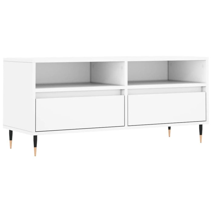 Comodă TV, alb, 100x34,5x44,5 cm, lemn prelucrat - WALTI WALTI