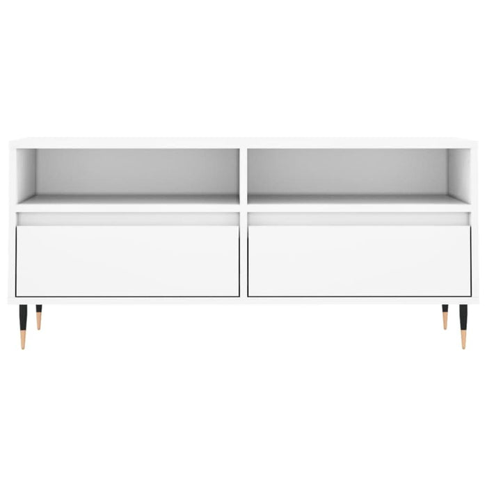 Comodă TV, alb, 100x34,5x44,5 cm, lemn prelucrat - WALTI WALTI